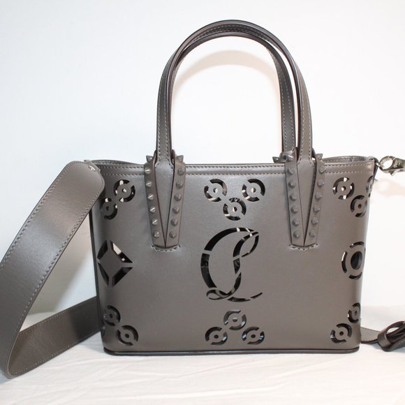 NWT CHRISTIAN LOUBOUTIN Cabata Crossbody Top Handle Perforated Logo Shoulder Bag - Picture 2 of 9
